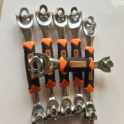 廠家供應(yīng)八合一套筒扳手旋轉(zhuǎn)狗骨頭扳52合一扳手48合一扳手