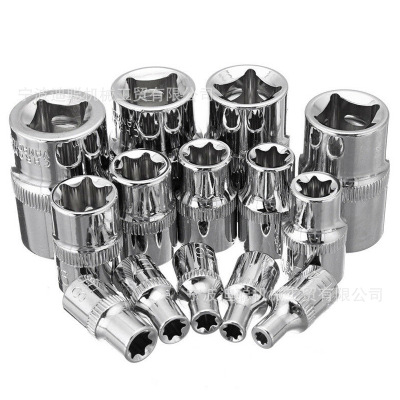 14件套E型套筒組合/6角梅花套筒/吹塑盒套裝工具/維修專用工具