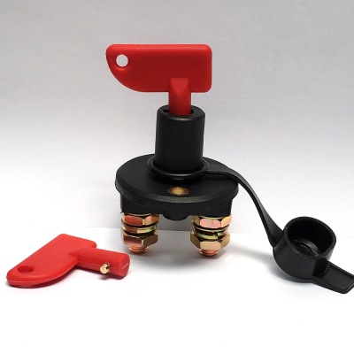 廠家直供 銅雙柱汽車電源總開關(guān)旋鈕式電瓶斷電開關(guān)