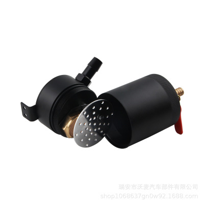廠家直銷汽車二孔改裝機(jī)油透氣壺 圓廢氣廢油回收壺帶過濾器