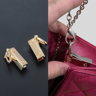 包包五金配件側(cè)邊活動(dòng)D環(huán)夾皮金屬鏈接扣左右側(cè)夾掛扣耳朵吊扣