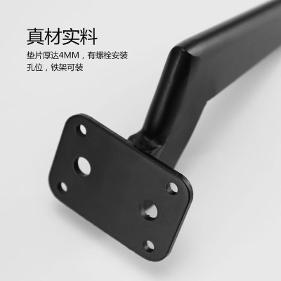 新款創(chuàng)意設(shè)計 傾斜黑色 五金沙發(fā)腳 金屬噴漆表面柜腳 直角七字
