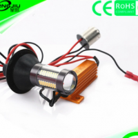 汽車LED雙色轉(zhuǎn)向燈日行燈帶解碼BAU15 T20 4014 66燈PY21W轉(zhuǎn)彎燈