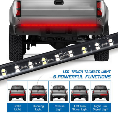 60寸雙排216SMD皮卡車燈帶 行車剎車倒車轉(zhuǎn)向tailgate后尾杠燈條