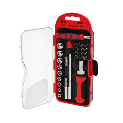 現(xiàn)貨29件套多功能組合套筒棘輪扳手 維修工具拆機(jī)開鎖螺絲刀套裝