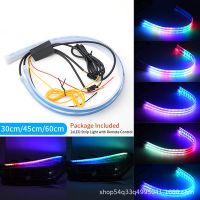 新款通用汽車LED日行燈超薄RGB雙色導(dǎo)光條遙控七彩轉(zhuǎn)向流水裝飾燈