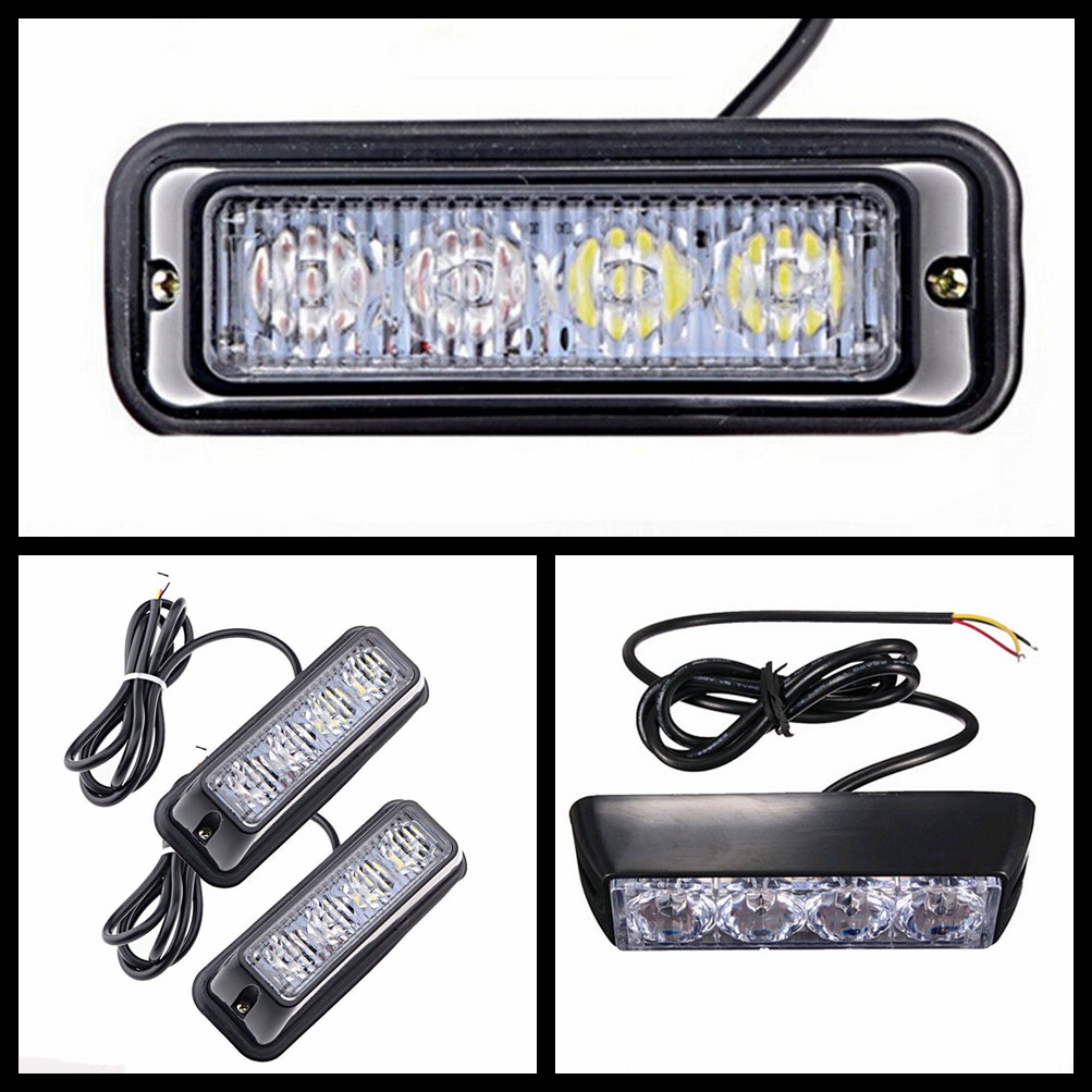 4LED爆閃燈 安全警示燈 12-24V汽車車門側邊燈 4LED頻閃燈