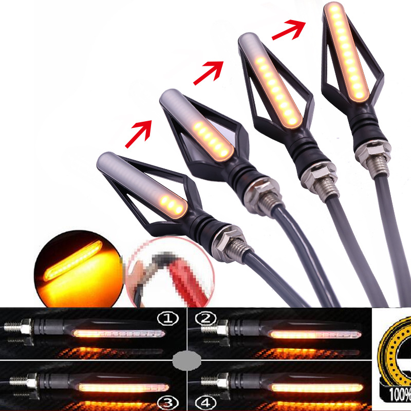 廠家直銷摩托車雙色轉(zhuǎn)向燈 流水轉(zhuǎn)向燈剎車燈日行燈鏤空轉(zhuǎn)向燈