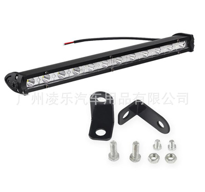 汽車led長(zhǎng)條燈 小單排12led 36W 越野車小射燈12珠L(zhǎng)ED摩托工作燈