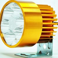 摩托車LED車燈反光杯6珠18W超亮聚光外置前照大燈12-85V