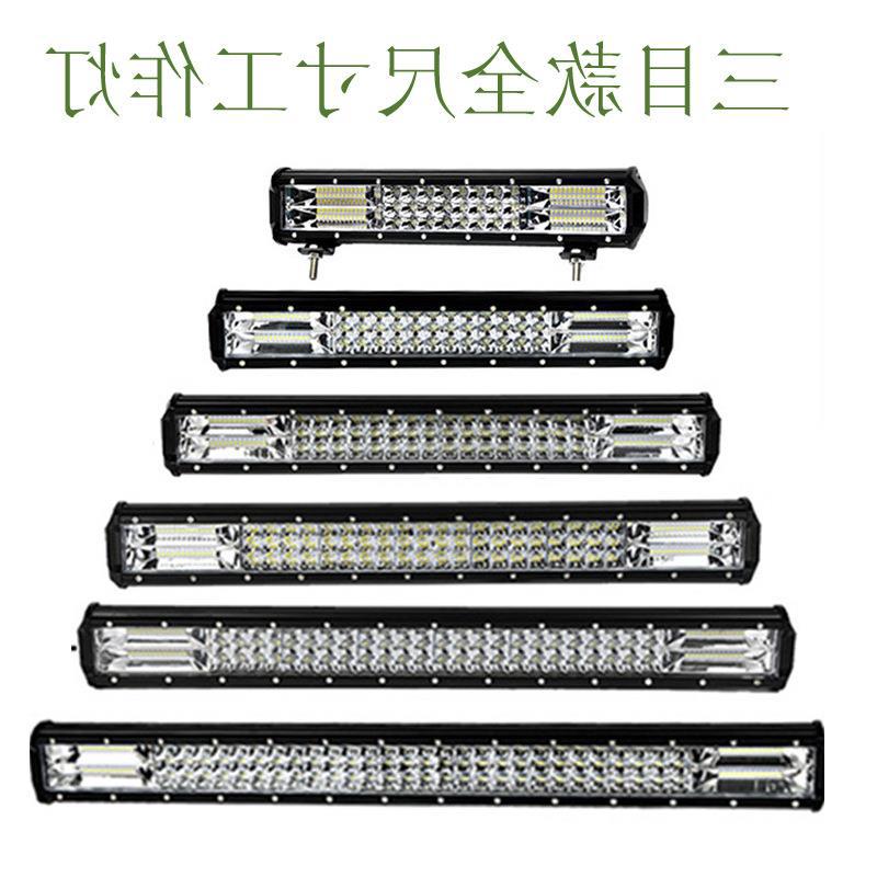 跨境三排led長(zhǎng)條燈324w越野車頂燈汽車中網(wǎng)LED射燈加裝大燈工作燈