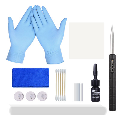 工廠源頭汽車玻璃修復工具裂紋修補工具裂痕修復液跨境PDR套裝