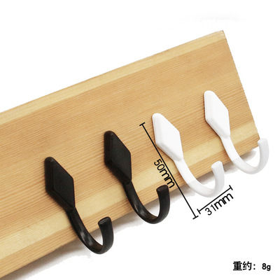 合金單鉤簡約黑色墻壁掛鉤門后衣帽鉤美式單個壁掛鉤白色