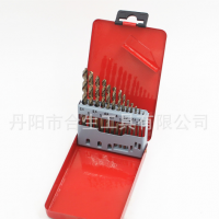 跨境M35高速鋼烤黃麻花鉆全磨 不銹鋼開孔含鈷電鉆頭套裝直柄刃具