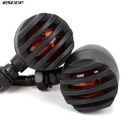 摩托車配件哈雷巡航太子車改裝復(fù)古金屬殼轉(zhuǎn)向燈轉(zhuǎn)彎燈指揮燈