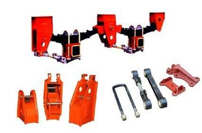 供應(yīng)美式50軸60軸懸掛車橋 懸架 掛車配件 加工定做掛車配件