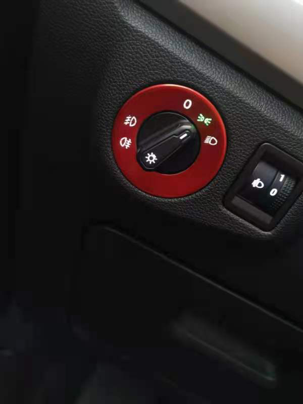 適用于大眾凌渡速騰寶來朗逸電子手剎大燈開關(guān)透光鋁合金按鍵貼片