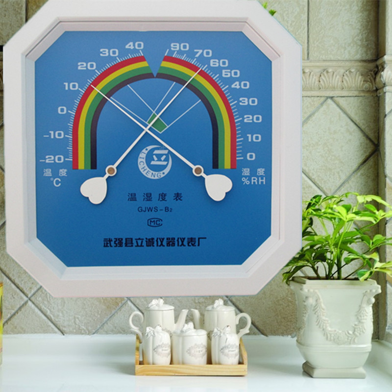 家用溫濕表 溫濕度計溫濕計GJWS-B2八角溫濕度表鋁盤指針干濕計