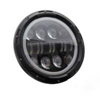 熱銷 適用于7英寸LED越野一輪天使眼牧人前燈八眼睛和八珠 500 w