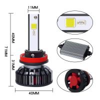 超亮改裝霧燈LED汽車大燈前照燈新款頭燈RGB七彩聲控APP藍(lán)牙控制