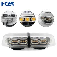 36LED車頂迷你短排警示燈道路救援車載磁吸頂爆閃燈24V頻閃工程燈