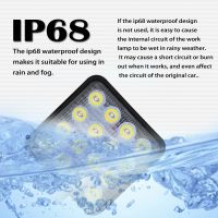 汽車LED工作燈 迷你款方形16燈 48W 輔助燈 改裝前照燈 射燈 頭燈