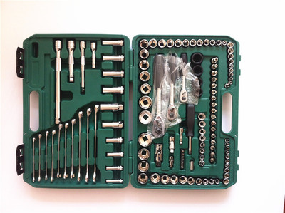 SATA世達組合工具套裝120件套6.3*10.12.5MM系列公英制組套工具