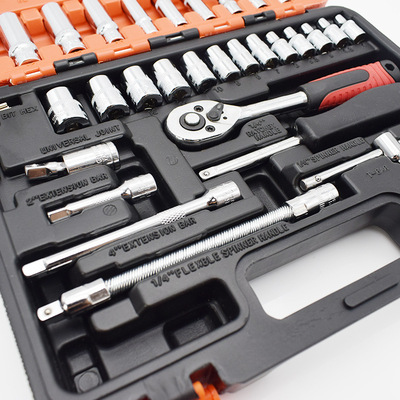 供應 53件套 套筒工具套裝 汽修工具套筒套裝 棘輪套筒扳手