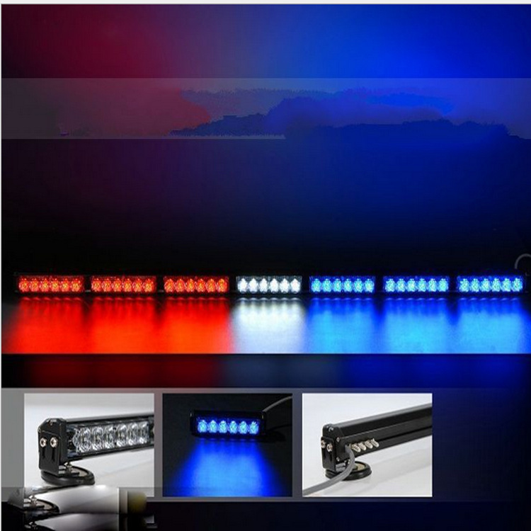 汽車LED開道爆閃燈 大功率吸頂車頂燈 長(zhǎng)排棍子長(zhǎng)杠爆閃燈飾