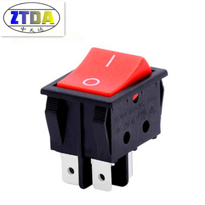 大R 30x25 帶燈船型開關(guān) 翹板開關(guān) 家用電器開關(guān) 工業(yè)開關(guān)20A電流