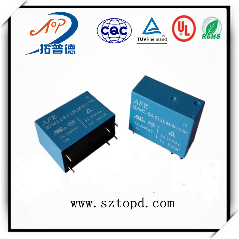 廠家直銷BPM2-SS-212LM繼電器 5A 12V兩組轉(zhuǎn)換（DPDT)電磁繼電器