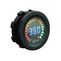 跨境汽車改裝直流電壓表5-36V摩托車載led彩屏氛圍燈數(shù)字DC電壓表