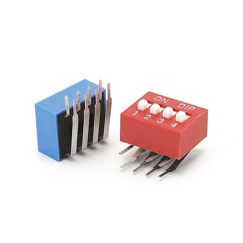 廠家供應(yīng)側(cè)面四位撥碼開關(guān) 彎腳型4位編碼開關(guān) 插件開關(guān)4位