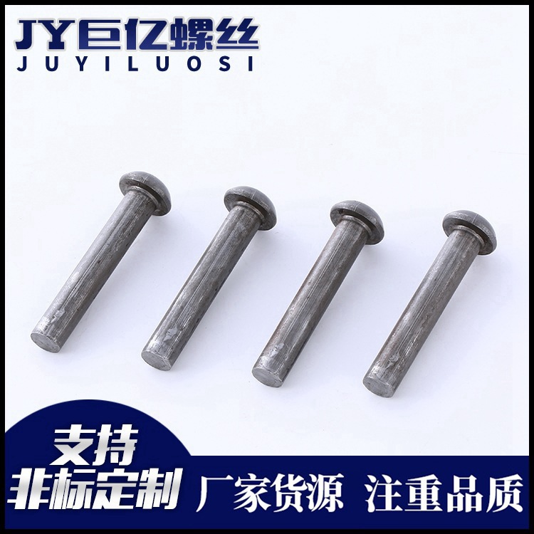 GB867半圓頭鐵鉚釘 圓頭鐵鉚釘 實心鉚釘 半元頭鉚釘 平頭鐵鉚釘