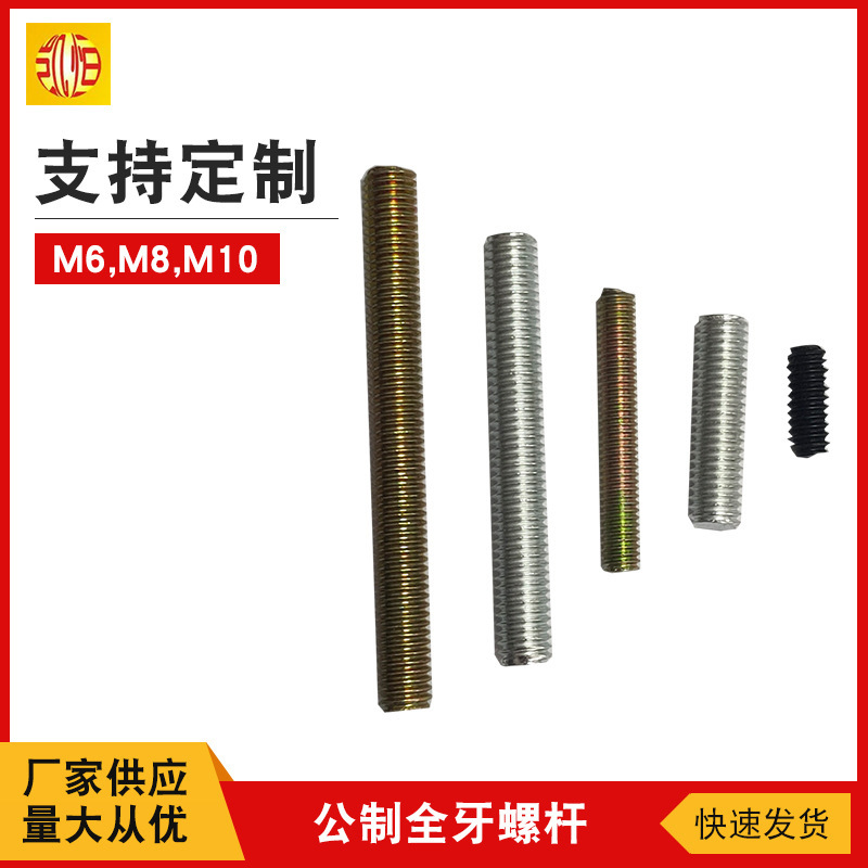 公制全牙m(xù)6m8m10牙條全絲桿螺絲 無頭全細(xì)牙 雙頭機絲牙 全牙螺桿