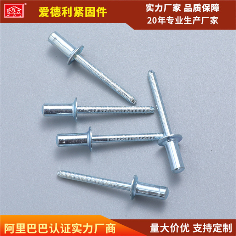 愛德利 全鐵沉頭封閉型抽芯鉚釘 鋁制抽芯鉚釘圓頭 抽芯鉚釘