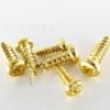鍍銅色十字槽圓頭尖尾自攻圓頭自攻螺絲釘元攻PA電子螺絲M3M4金色