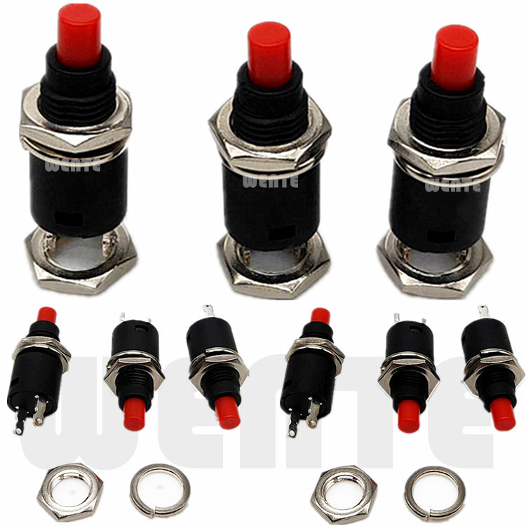 PBS-111小型按鈕開關 6MM7MM按鈕/復位點動無鎖/按斷常開