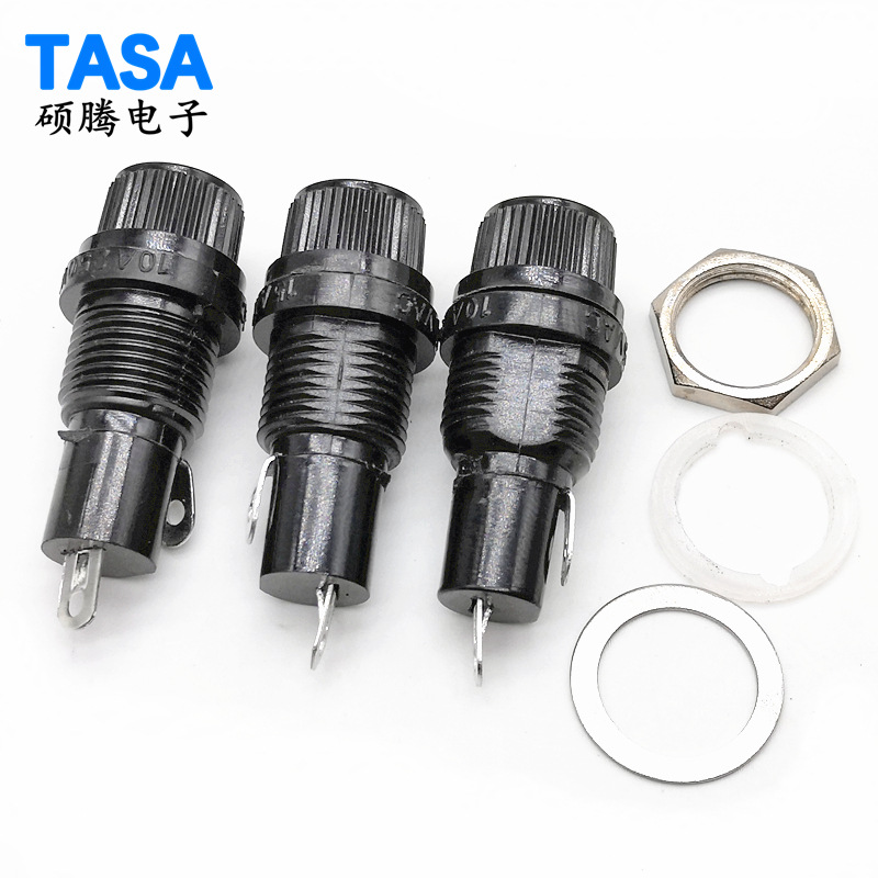 5*20汽車玻璃管保險絲座耐高溫膠木保險管熔斷器10A250V