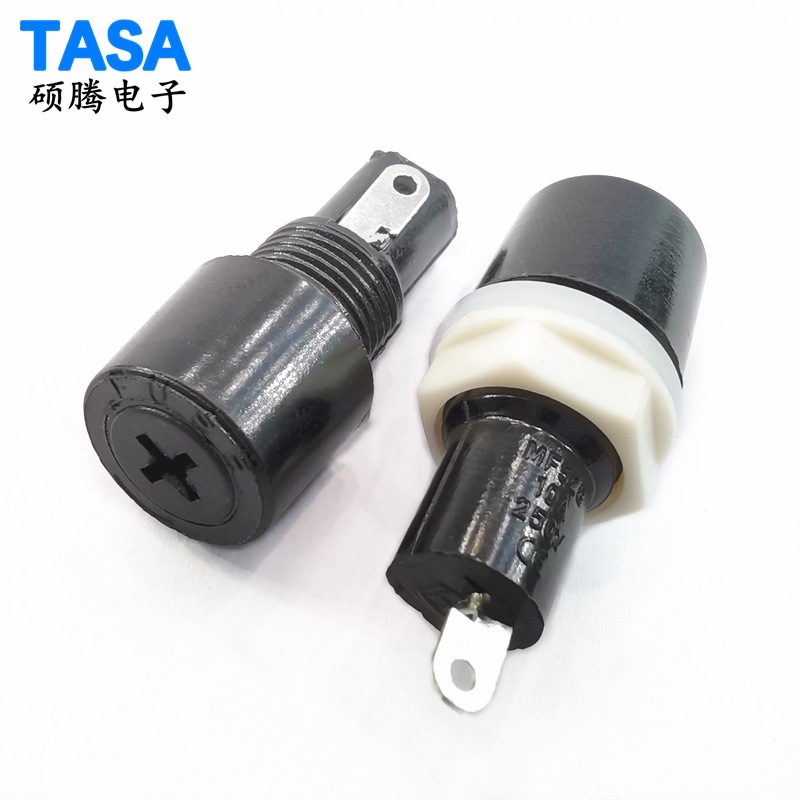 MF527十字5*20汽車玻璃管保險絲座熔斷器10A耐高溫膠木保險管