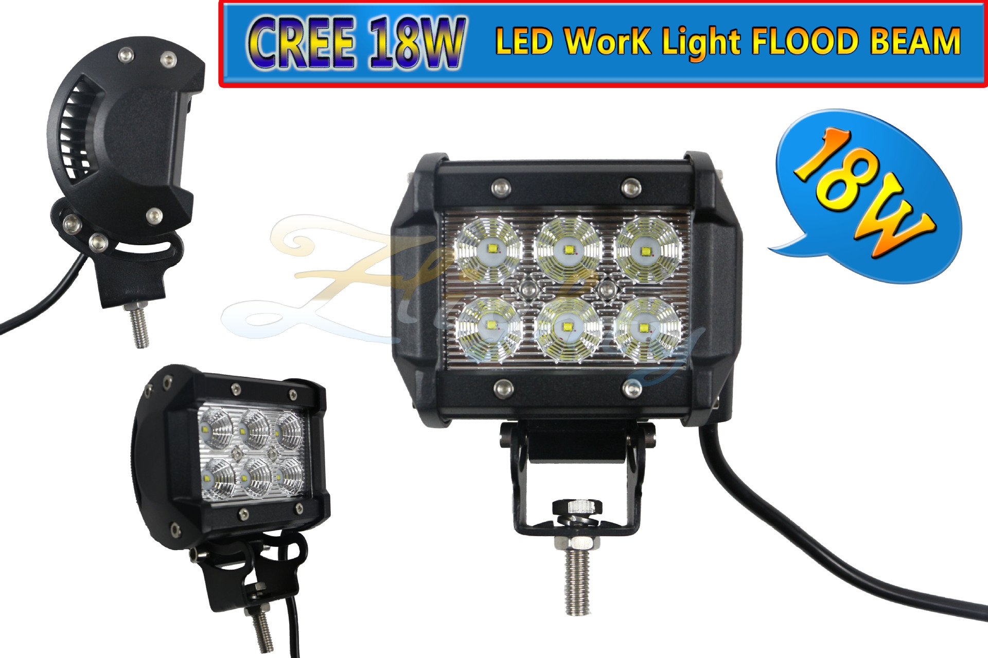 18W汽車LED工作燈農(nóng)機配件輔助燈農(nóng)用機拖拉機燈具
