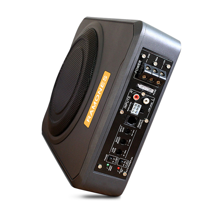 汽車低音炮音響10喇叭車載改裝音箱超薄純重8寸12V有源功放新品