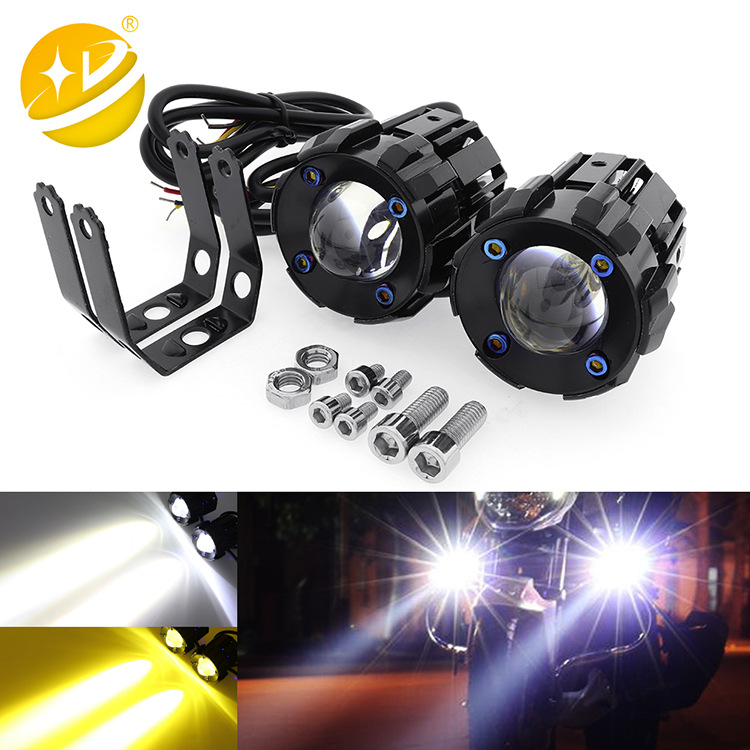 B&D 跨境爆款電動(dòng)車摩托車LED新改裝60W大燈大功率射燈改裝前照燈