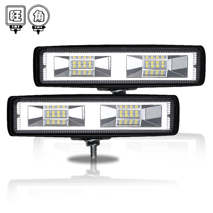 廠家批發(fā)汽車LED工作燈12V/24V一字形6英寸16燈 48W 改裝輔助射燈