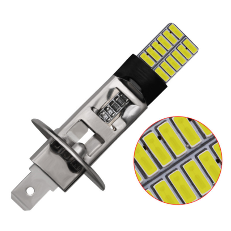 汽車霧燈H1 H3 4014 24smd 恒流超亮解碼車燈led 車燈 汽車led