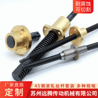 定制精密梯形絲桿絲杠滾軋螺桿45鋼滾軋絲桿套裝定制滾珠絲桿廠家