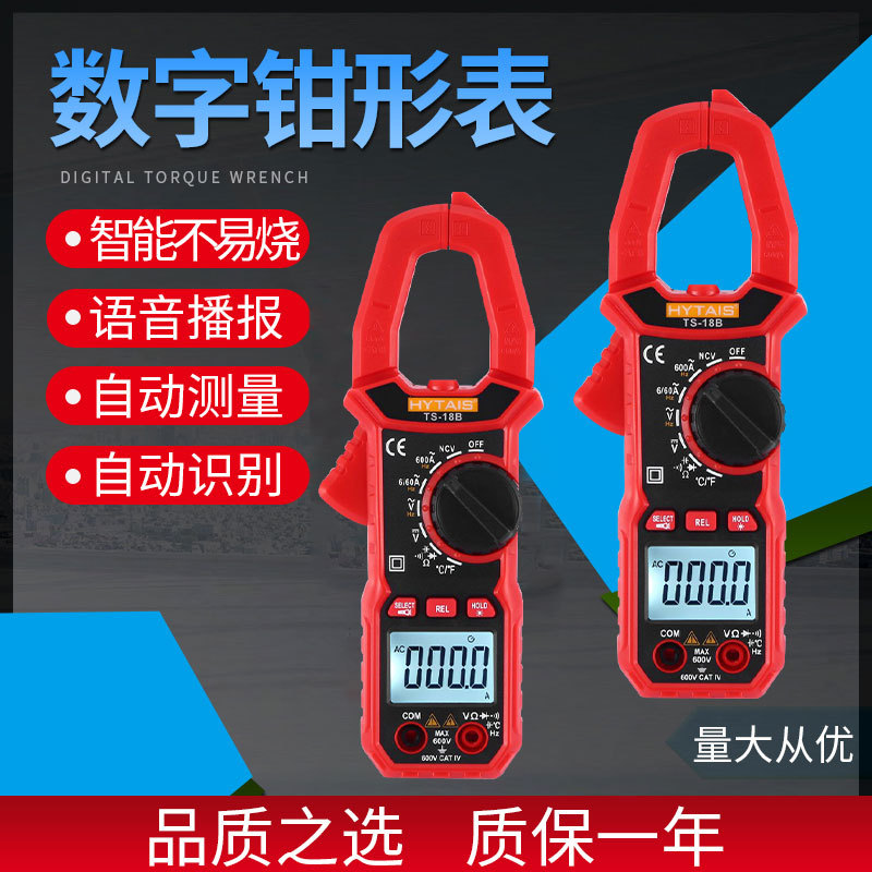 泰圣鉗形萬(wàn)用表ts18a/18b/18c/18d/18e手持多功能勾表 數(shù)字鉗形表