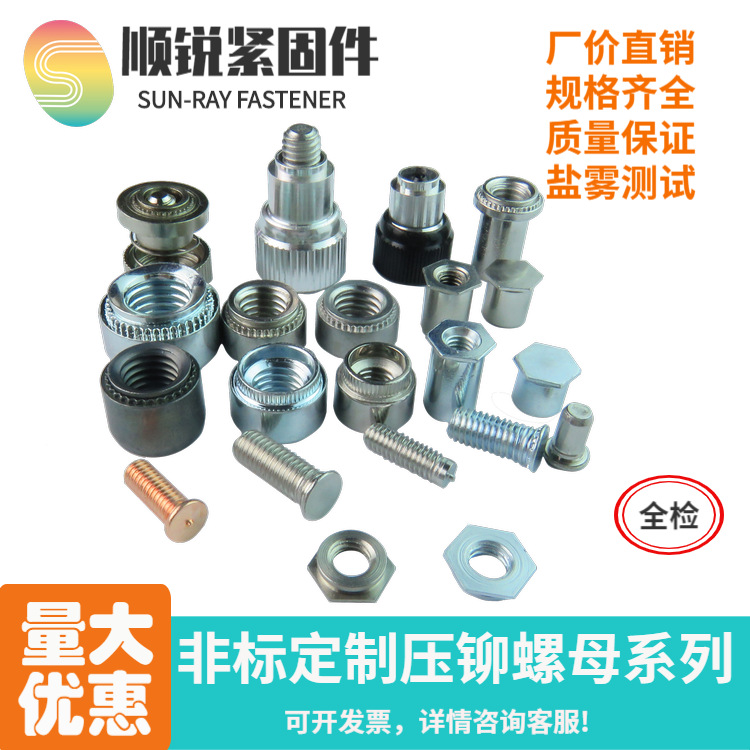 FBDZ 非標(biāo)定制各類壓鉚件/壓鉚螺母螺柱螺釘螺帽