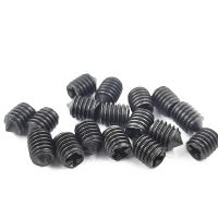 十字尖端緊定螺絲黑色無頭尖尾機米螺釘M2 M6十字槽錐端頂絲