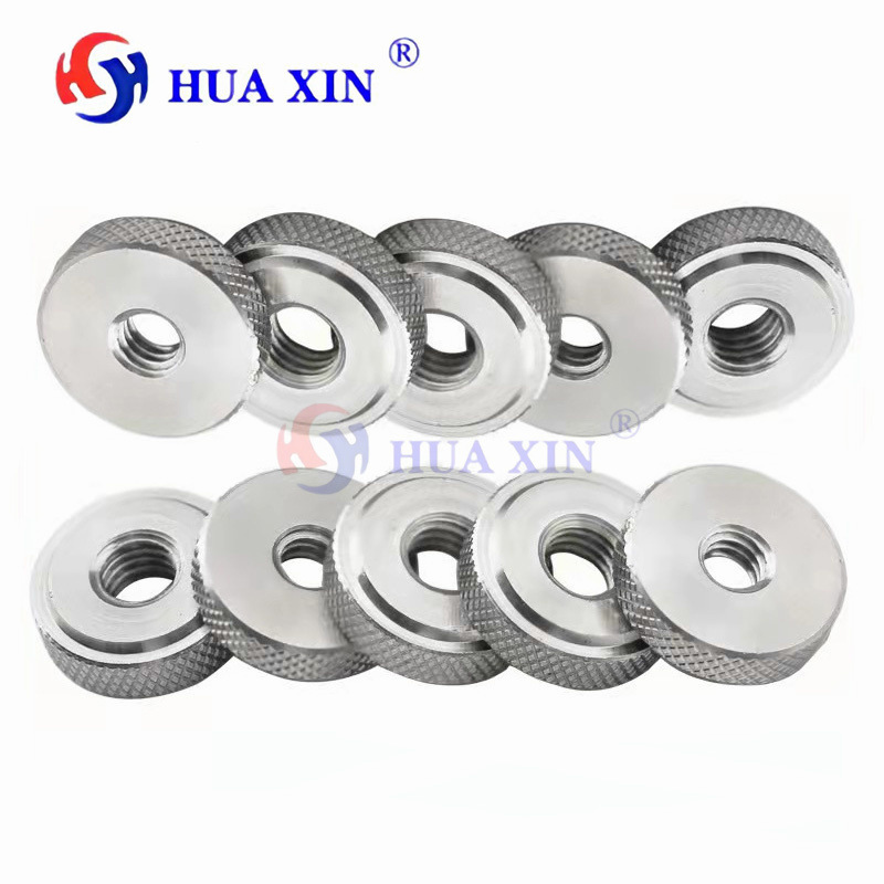 優(yōu)質(zhì)304不銹鋼GB807滾花扁薄螺母手?jǐn)Q螺帽平頭螺母M3M4M5M6M8M10